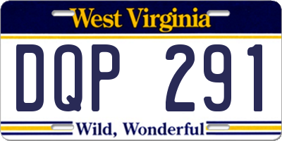 WV license plate DQP291