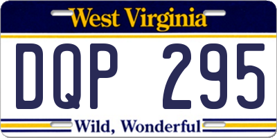 WV license plate DQP295