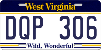 WV license plate DQP306