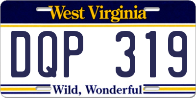 WV license plate DQP319