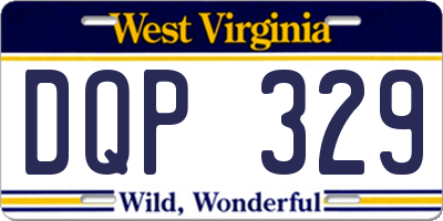WV license plate DQP329