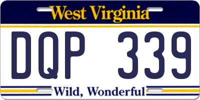 WV license plate DQP339