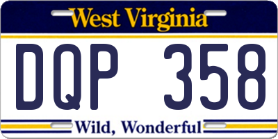 WV license plate DQP358