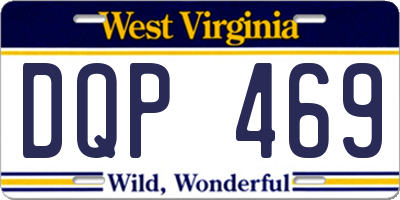 WV license plate DQP469