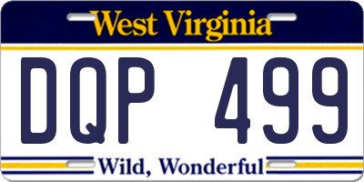 WV license plate DQP499