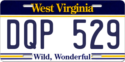 WV license plate DQP529