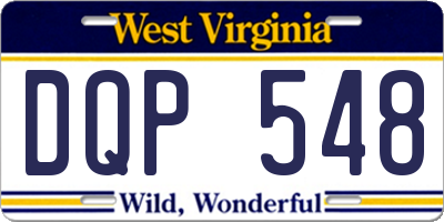 WV license plate DQP548