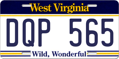 WV license plate DQP565
