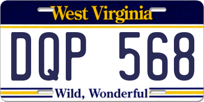 WV license plate DQP568