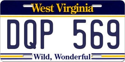 WV license plate DQP569