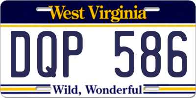 WV license plate DQP586