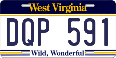 WV license plate DQP591