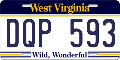 WV license plate DQP593