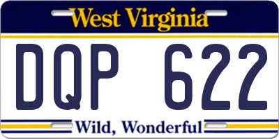 WV license plate DQP622