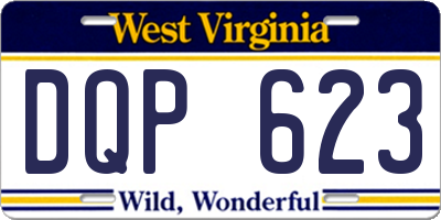 WV license plate DQP623