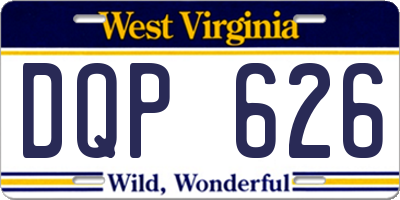 WV license plate DQP626