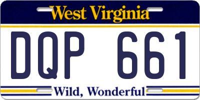 WV license plate DQP661
