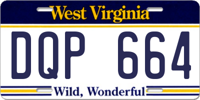 WV license plate DQP664