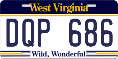 WV license plate DQP686