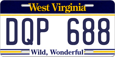 WV license plate DQP688