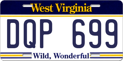 WV license plate DQP699