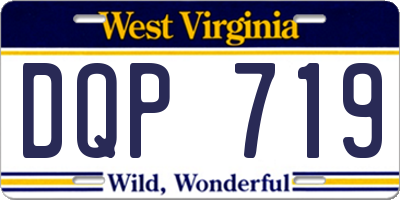 WV license plate DQP719