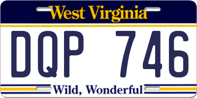 WV license plate DQP746