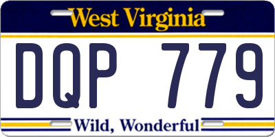 WV license plate DQP779