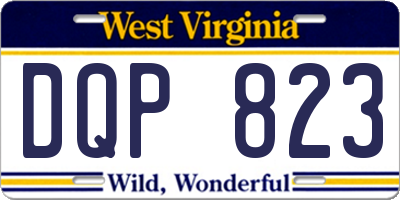 WV license plate DQP823