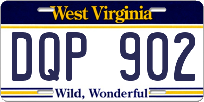 WV license plate DQP902