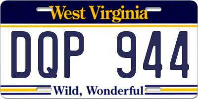 WV license plate DQP944