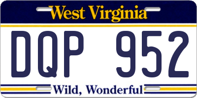 WV license plate DQP952