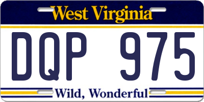 WV license plate DQP975