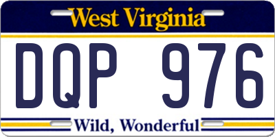 WV license plate DQP976