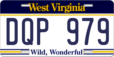 WV license plate DQP979