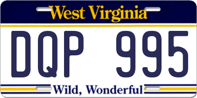 WV license plate DQP995