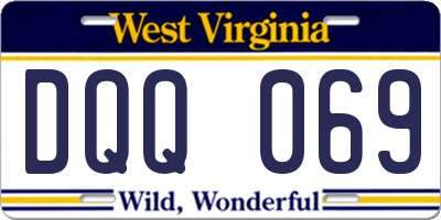 WV license plate DQQ069