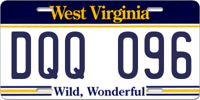 WV license plate DQQ096