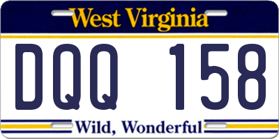 WV license plate DQQ158