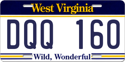 WV license plate DQQ160