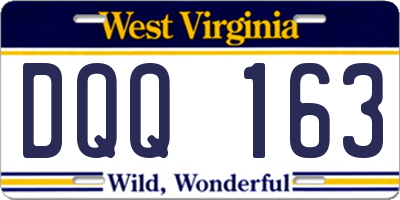 WV license plate DQQ163
