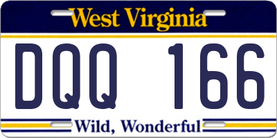 WV license plate DQQ166