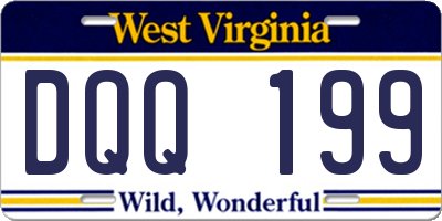 WV license plate DQQ199