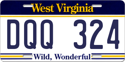 WV license plate DQQ324