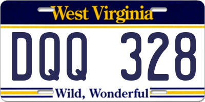 WV license plate DQQ328