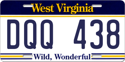 WV license plate DQQ438