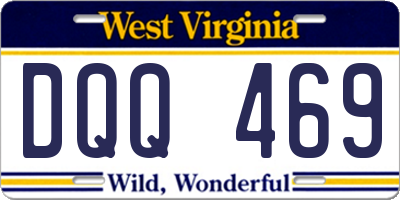 WV license plate DQQ469