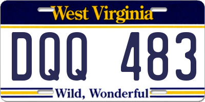 WV license plate DQQ483