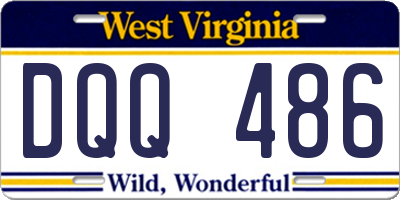 WV license plate DQQ486
