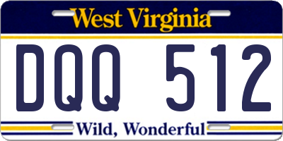 WV license plate DQQ512
